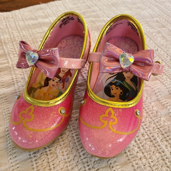 Disney Shoes Disney Princess Pink Gold Dressup Shoes Toddler 8
